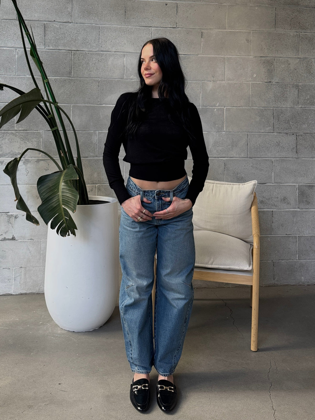 ONLY Vienna Knit Long Sleeve Crewneck