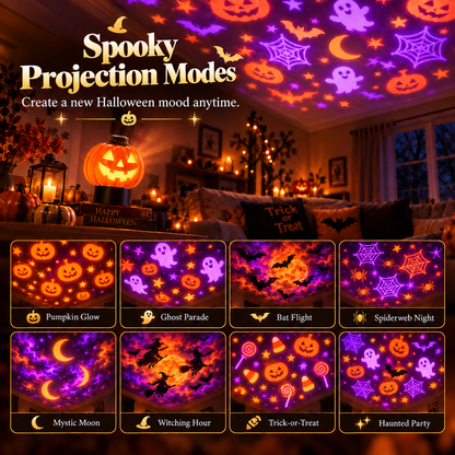 Festive Wreath Projector Night Light | Halloween & Christmas 2 Independent Styles