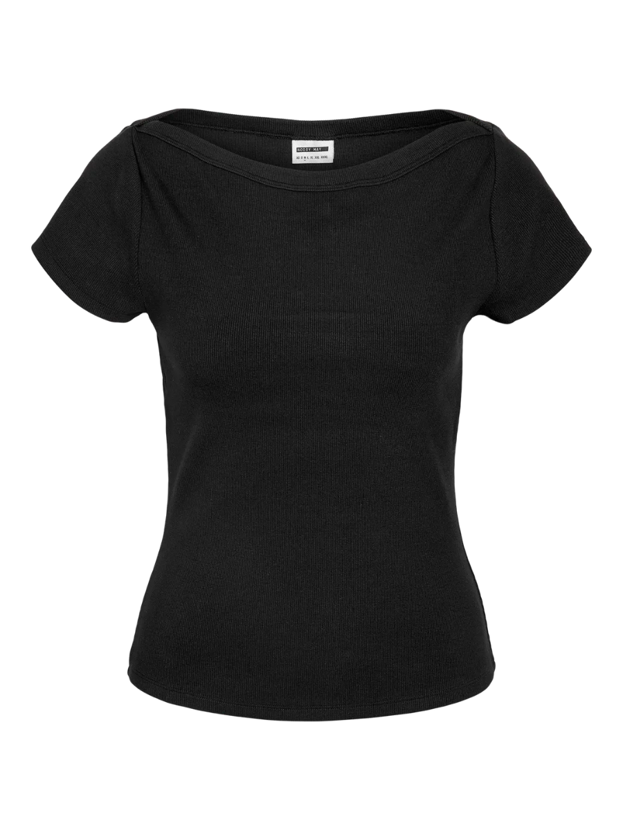 NOISY MAY Maya Short Sleeve Boatneck Top