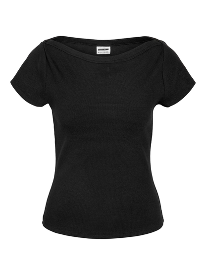NOISY MAY Maya Short Sleeve Boatneck Top
