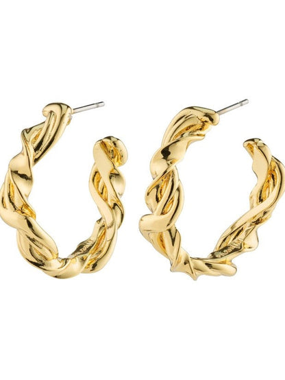PILGRIM Sun Twisted Hoop Earrings