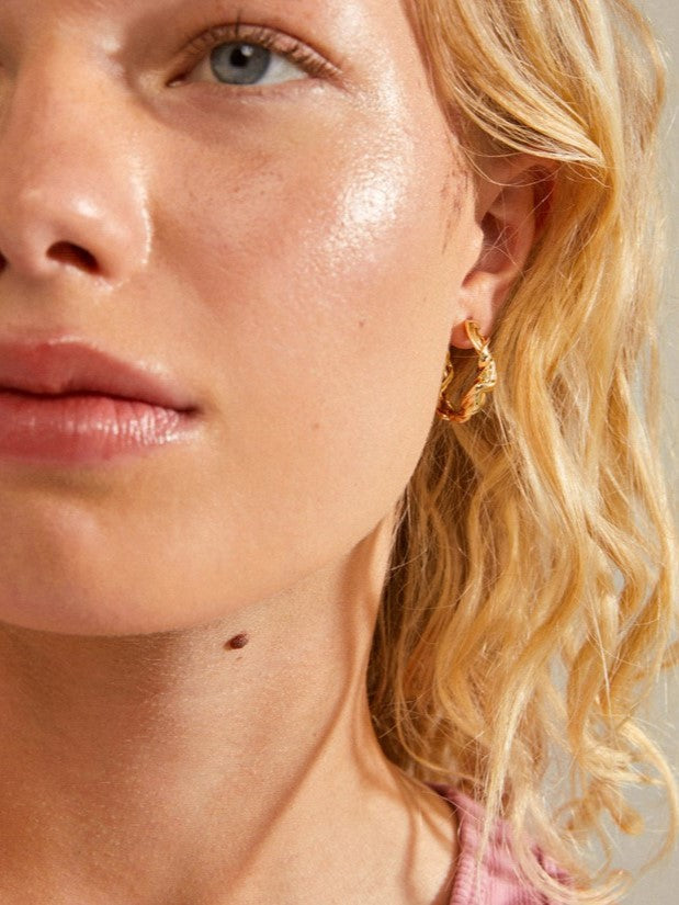 PILGRIM Sun Twisted Hoop Earrings