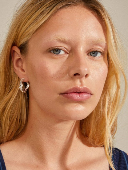 PILGRIM Sun Twisted Hoop Earrings