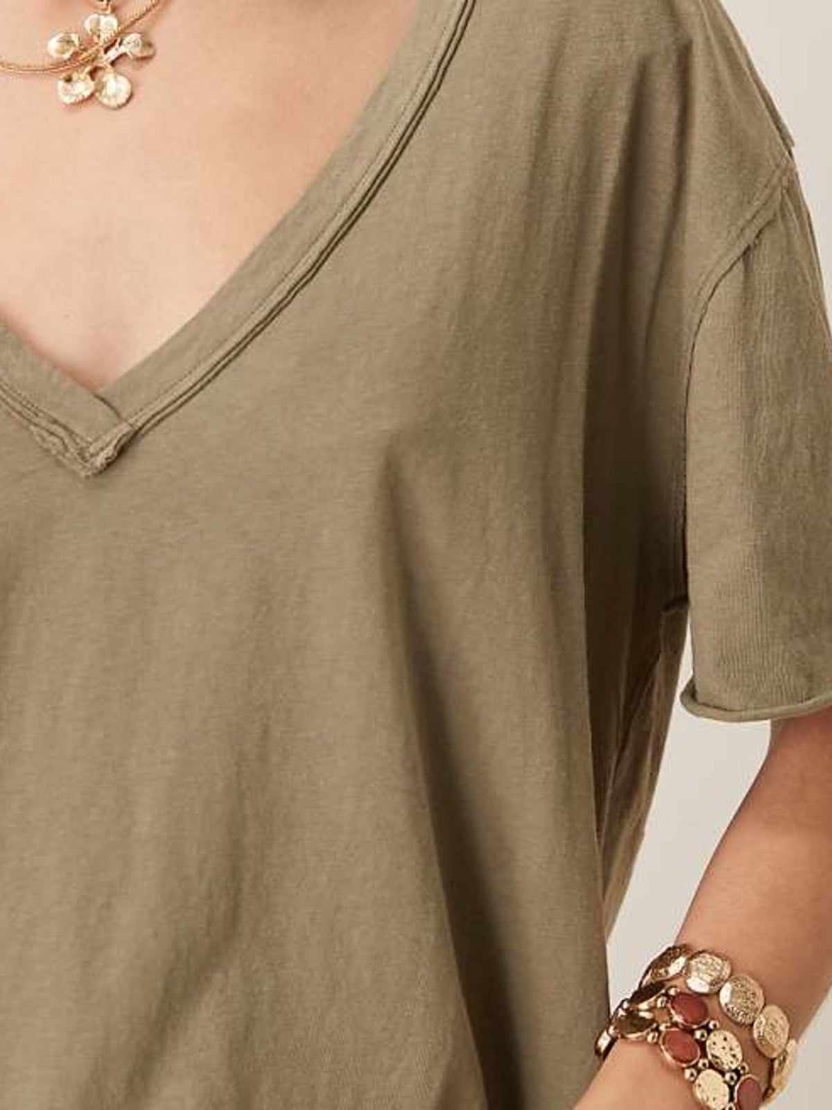 FREE PEOPLE Nina V-Neck Tee