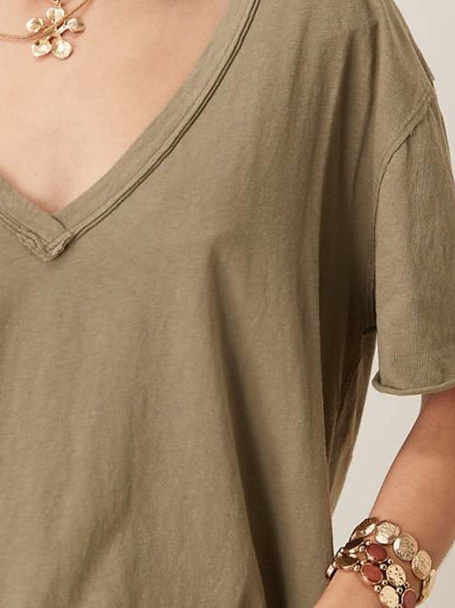 FREE PEOPLE Nina V-Neck Tee