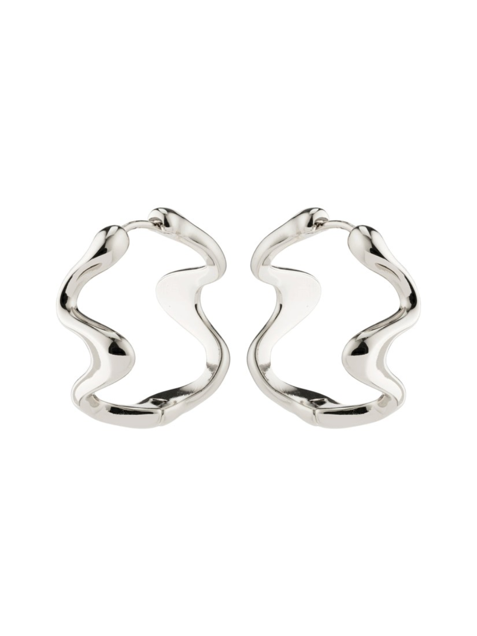 PILGRIM Moon Wavy Hoop Earrings