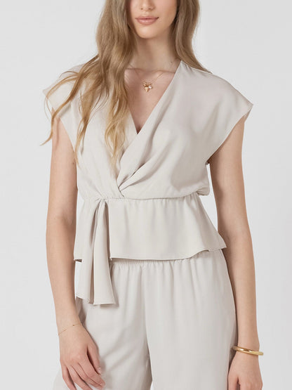 BLACK TAPE V Neck Drapey Top